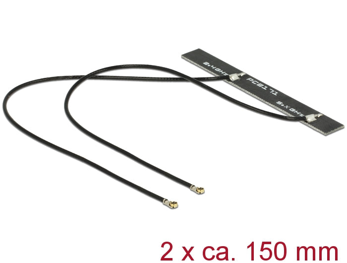 Delock WLAN Doppelantenne 2 x MHF IV HSC MXHP32 kompatibler Stecker Delock WLAN Doppelantenne 2 x MHF IV HSC MXHP32 kompatibler Stecker